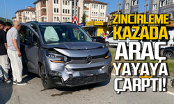 Bartın'da zincirleme kaza: Araçlar hasar gördü yaya yaralandı!