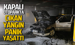 Karabük'te kapalı otoparkta çıkan yangın panik yaşattı!