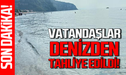 Deniz suyunun rengi değişti, vatandaşlar tahliye edildi
