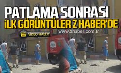 Çaycuma'da patlama sonrası olay yerinden ilk görüntüler Z HABER'de