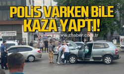 Çevre yolunda kaza! Polis varken bile kaza yaptı!