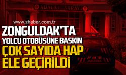 Zonguldak'ta yolcu otobüsüne baskın! Çok sayıda hap ele geçirildi!