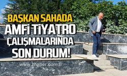 Başkan Öztürk sahada! Amfi Tiyatro çalışmalarında son durum!