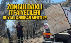 Zonguldaklı itfaiyecileri duygulandıran mesaj