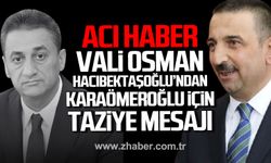 Osman Hacıbektaşoğlu'ndan Erol Karaömeroğlu için taziye mesajı!