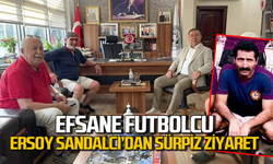Efsane futbolcu Ersoy Sandalcı, Satılmış Gebeş'i ziyaret etti