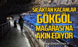 Zonguldak'ta sıcaktan kaçanlar Gökgöl Mağarası'na akın ediyor!