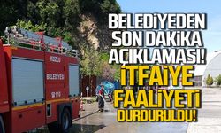 Zonguldak Kozlu'da itfaiye faaliyetleri durduruldu!