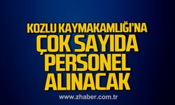 Kozlu Kaymakamlığı'na çok sayıda personel alınacak!