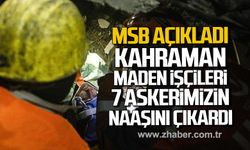 Milli Savunma Bakanlığı açıkladı! Kahraman maden işçileri askerlerimizin naaşlarını çıkardı!