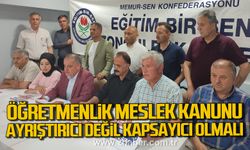 Kamuran Aşkar; "Öğretmenlik meslek kanunu, ayrıştırıcı değil kapsayıcı olmalı"