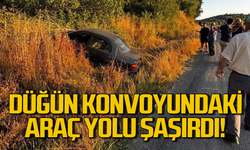 Bartın'da düğün konvoyundaki araç yolu şaşırdı!