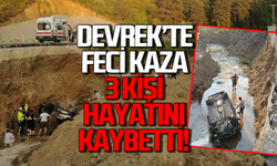 Devrek'te feci kaza: Araç dereye uçtu 3 kişi hayatını kaybetti!