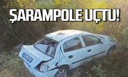 Çaycuma'da kaza! Şarampole uçtu
