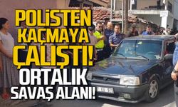 Polisten kaçmaya çalıştı! Ortalık savaş alanı!