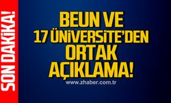 BEUN ve 17 üniversite'den ortak açıklama!