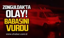 Zonguldak'ta olay! Silahla babasını vurdu!
