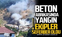 Kozlu Beton Fabrikası'nda yangın! Ekipler seferber oldu!