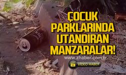 Çocuk parklarında utandıran manzaralar!