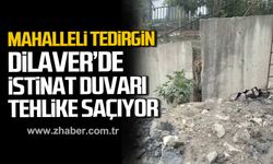 Mahalleli tedirgin! Dilaver'de istinat duvarı tehlike saçıyor!