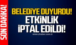 Sinema etkinliği iptal edildi!