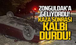 Zonguldak'a geliyordu! Kaza yaptı kalbi durdu!
