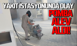 Zonguldak’ta yakıt istasyonunda benzin pompası alev aldı!