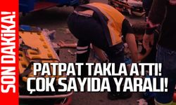 Kdz. Ereğli'de patpat takla attı! 4 kişi yaralandı!