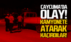Çaycuma’da olay: Kamyonete atarak kaçırdılar!