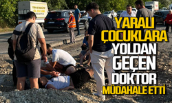 Zonguldak-Ankara yolunda kaza yapan araç otobüs bekleyen çocuklara çarptı!