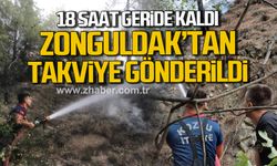 Karabük'te orman yangınında 18 saat geride kaldı! Zonguldak'tan takviye gönderildi!