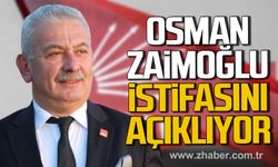 Osman Zaimoğlu istifasını açıklıyor!