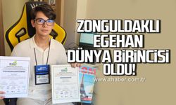 Zonguldaklı Egehan Bayram dünya birincisi oldu!