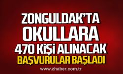 Zonguldak'ta okullara TYP kapsamında toplam 470 kişi alınacak!