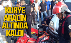 Çaycuma’da kurye aracın altında kaldı!