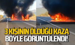 3 kişinin öldüğü kaza işte böyle görüntülendi!