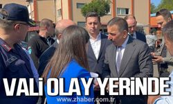 İşçiler mahsur! Vali Osman Hacıbektaşoğlu olay yerinde