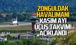 Zonguldak Havalimanı Kasım ayı uçuş takvimi açıklandı!