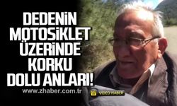 Dedenin motosiklet üzerinde korku dolu anları!