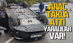 Otomobil takla attı: Yaralılar var!