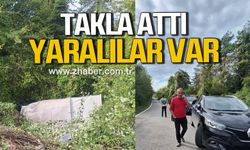 Alaplı'da takla attı! Yaralılar var!