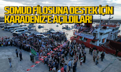 Sumud Filosu'na destek için Zonguldak'tan Karadeniz'e açıldılar