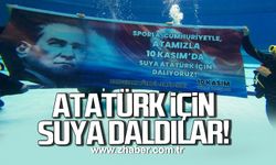 Atatürk için suya daldılar!