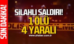Çaycuma'da silahlı saldırı 1 ölü 4 yaralı!