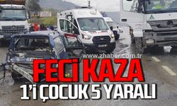 Karabük'te feci kaza! 1'i çocuk 5 yaralı