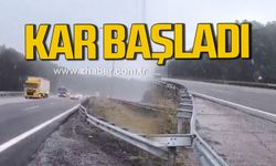 Bolu Gerede'de kar yağışı başladı!