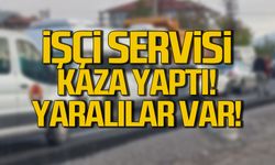 Bitmeyen yol çalışması! İşçi servisi kaza yaptı!