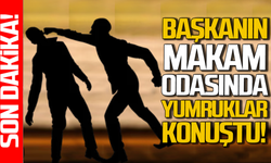 Başkanın makam odasında dövüştüler: Yumruk ve tekmeler havada uçuştu!