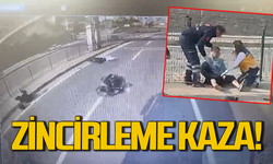 Zincirleme kaza: 2 motosiklet sürücüsü yaralandı