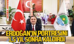 Tahsin Erdem 1,5 yıl sonra Cumhurbaşkanı Erdoğan'ın portresini kaldırdı!